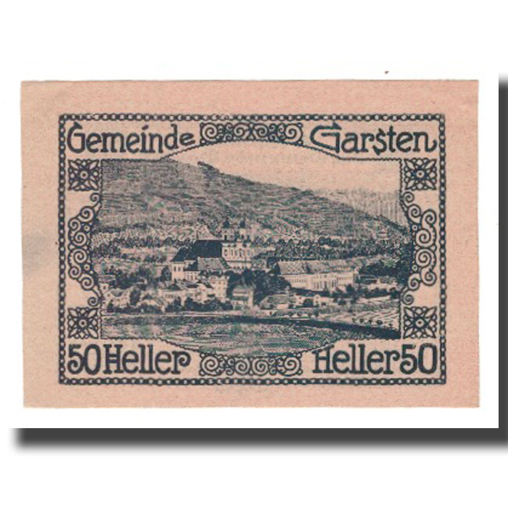 Billete, Austria, Garsten O.Ö. Gemeinde, 50 Heller, paysage 2, UNC, Mehl:FS 224