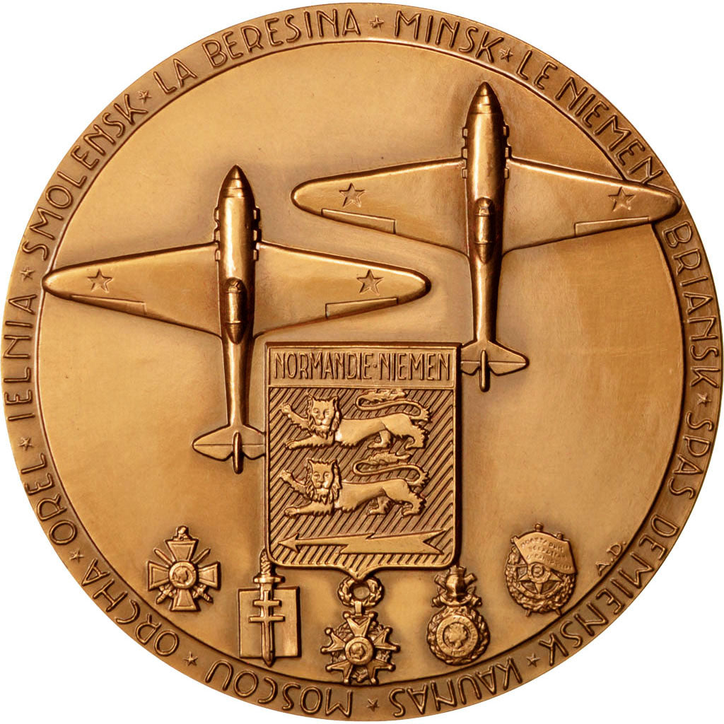 FRANCE, Aviation, French Fifth Republic, Medal, 1972, MS(65-70), Bronze, 68,...