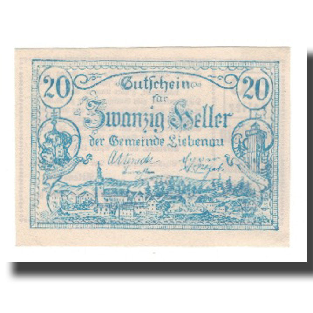 Banknote, Austria, Liebenau, 20 Heller, Texte, 1921, 1921-05-31, UNC(65-70)