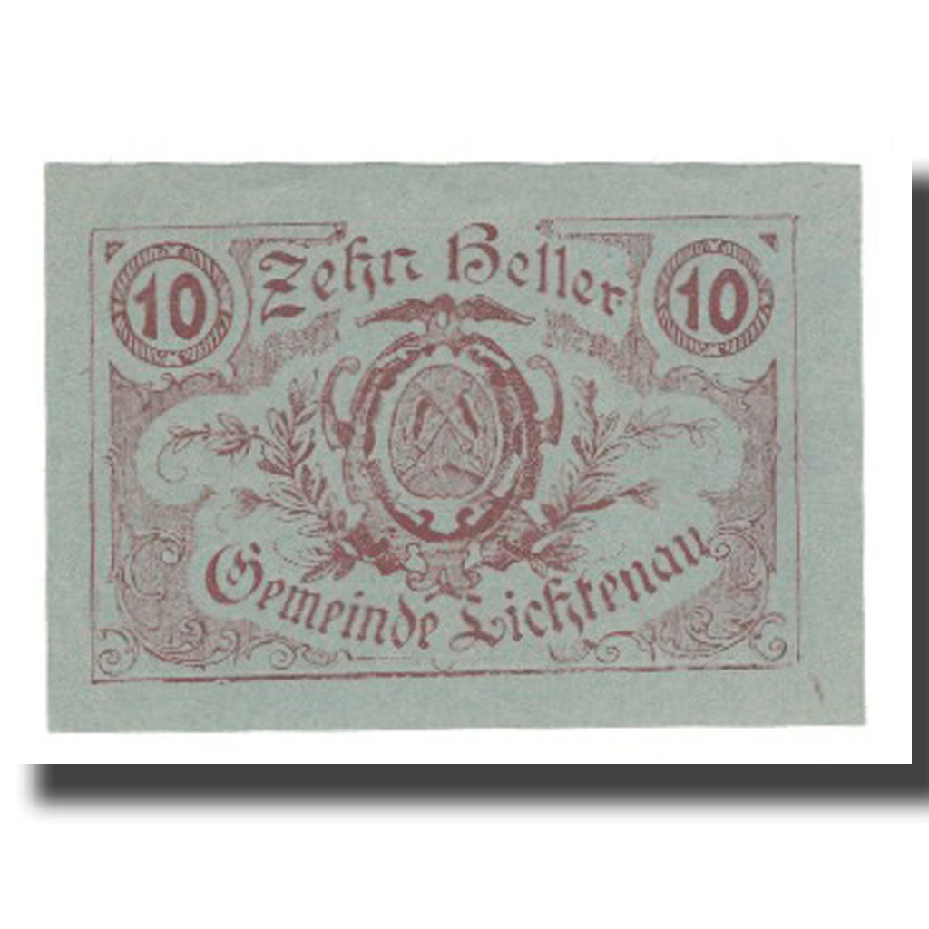 Banknote, Austria, Lichtenau, 10 Heller, Texte, 1920, 1920-07-14, UNC(65-70)