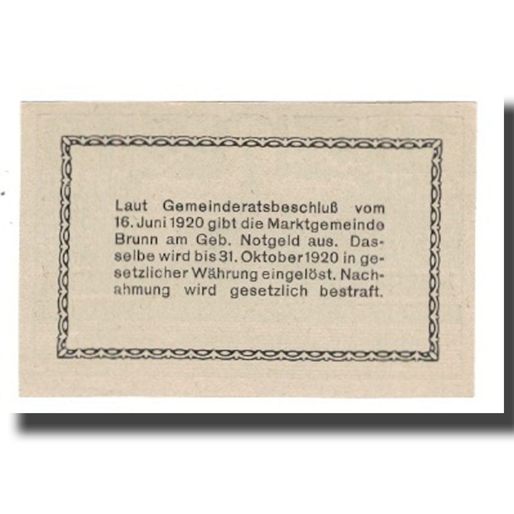 Billete, Austria, Brunn am Gebirge N.Ö. Marktgemeinde, 10 Heller, Texte 3