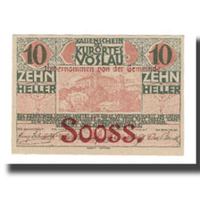 Banknote, Austria, Vöslau N.Ö. Gemeinde, 10 Heller, Blason 10, 1920