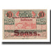 Banknote, Austria, Vöslau N.Ö. Gemeinde, 10 Heller, Blason 11, 1920