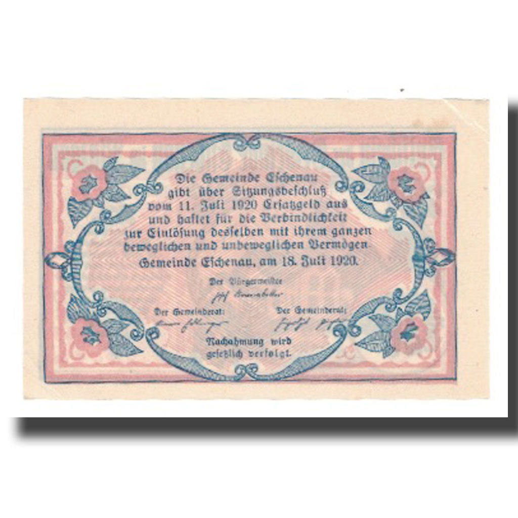 Banknote, Austria, Eschenau Im Pinzgau Sbg. Gemeinde, 20 Heller, Texte 4, 1920