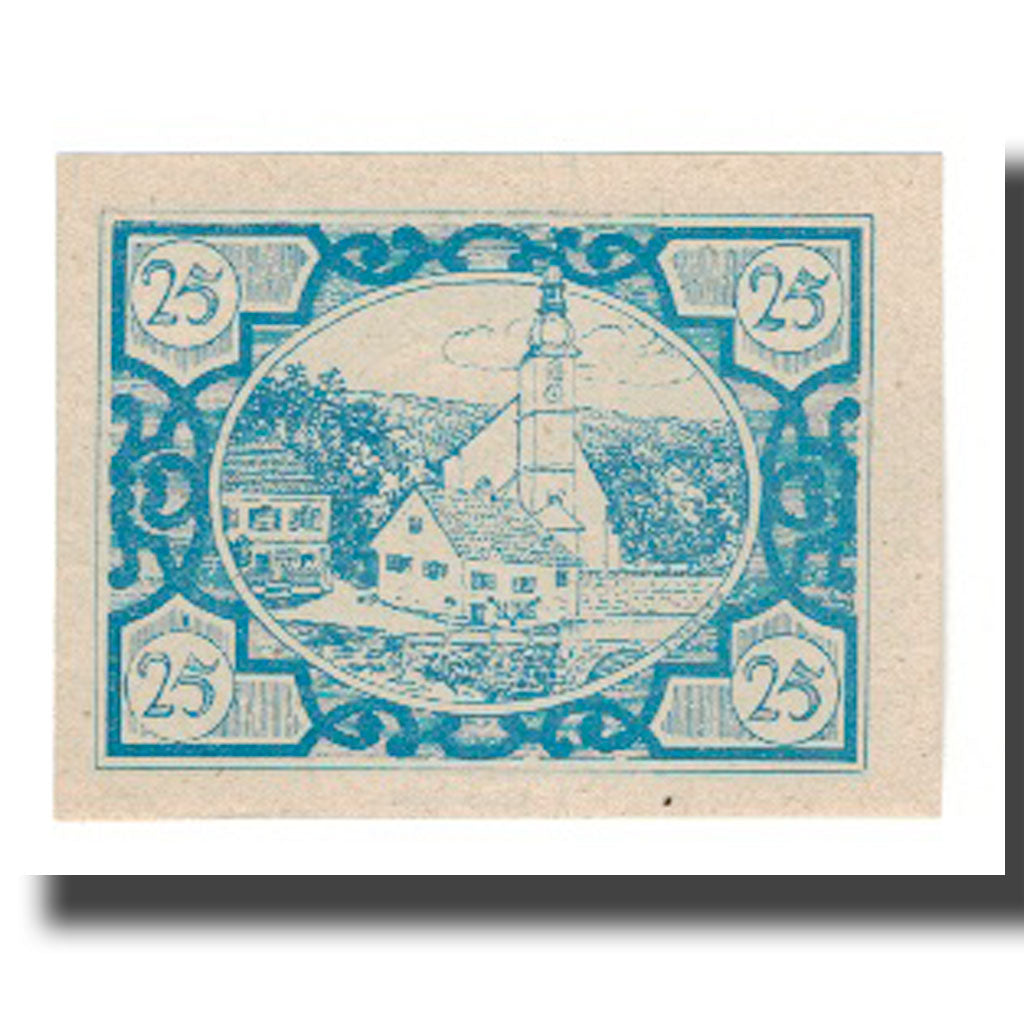 Billete, Austria, Fischlham O.Ö. Gemeinde, 25 Heller, paysage 1, 1920