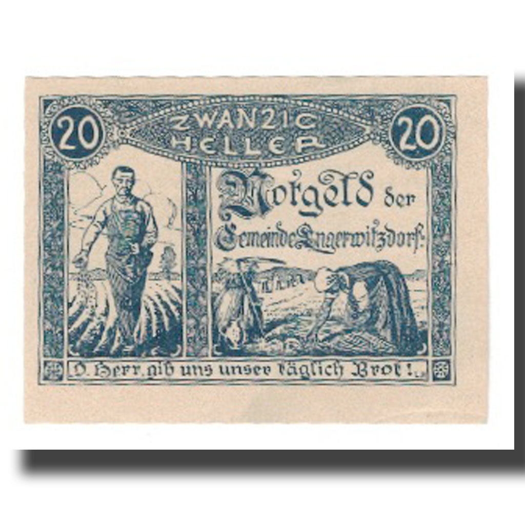 Billete, Austria, Engerwitzdorf O.Ö. Gemeinde, 20 Heller, texte 1, 1920
