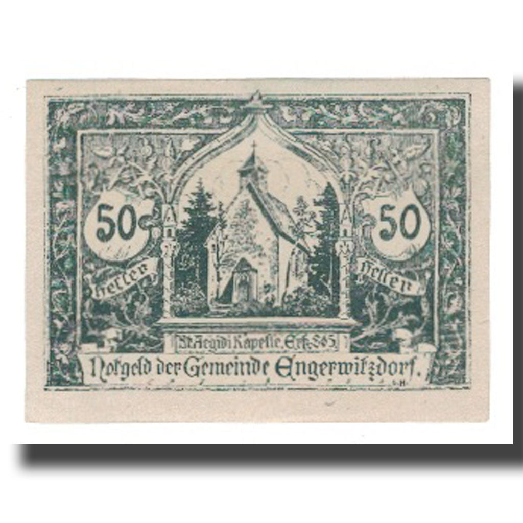 Billete, Austria, Engerwitzdorf O.Ö. Gemeinde, 50 Heller, Texte 2, 1920