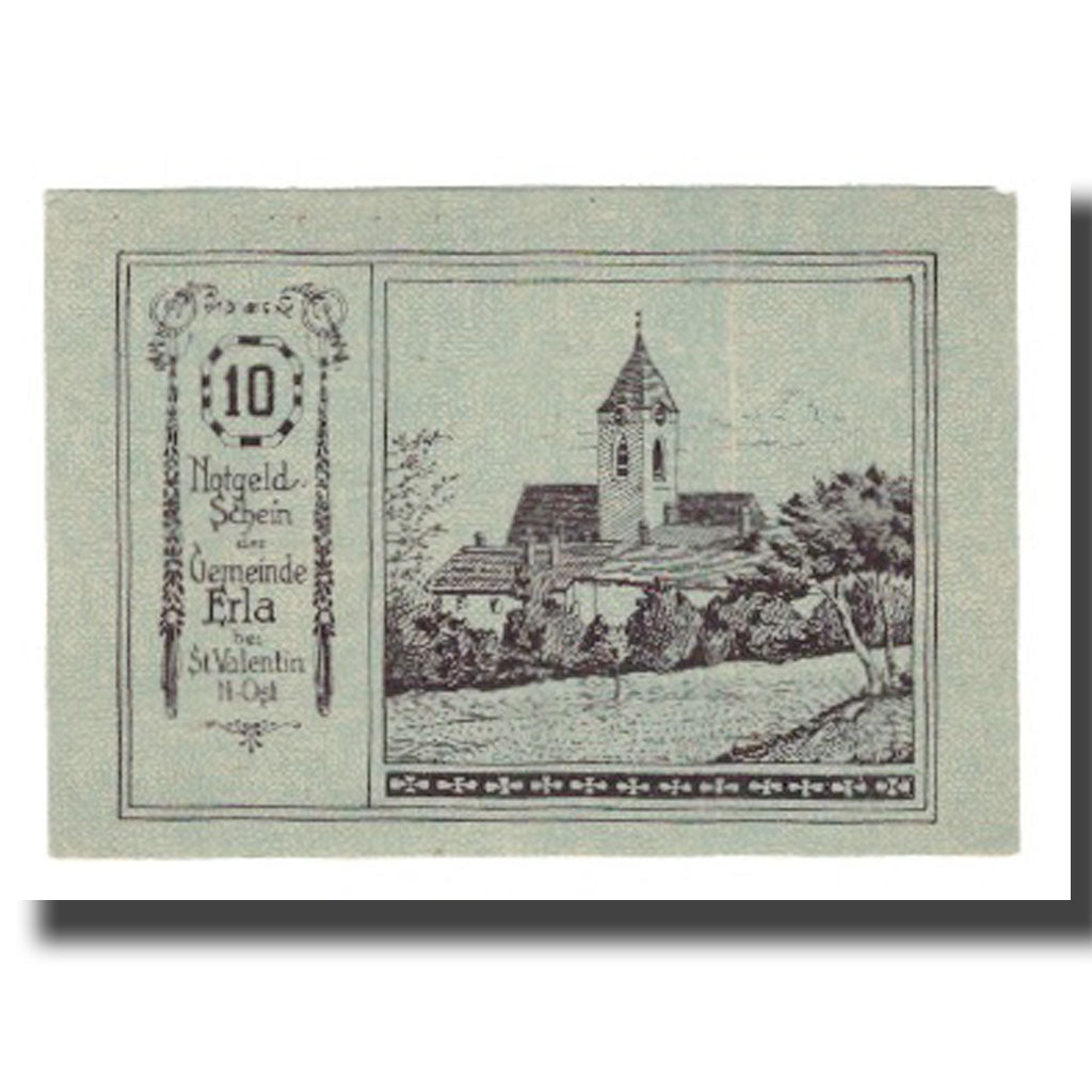 Banknote, Austria, Erla N.Ö. Gemeinde, 10 Heller, Clocher 1, 1920, 1920-12-31