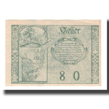 Banknote, Austria, Fischlham O.Ö. Gemeinde, 80 Heller, Texte 2, 1921