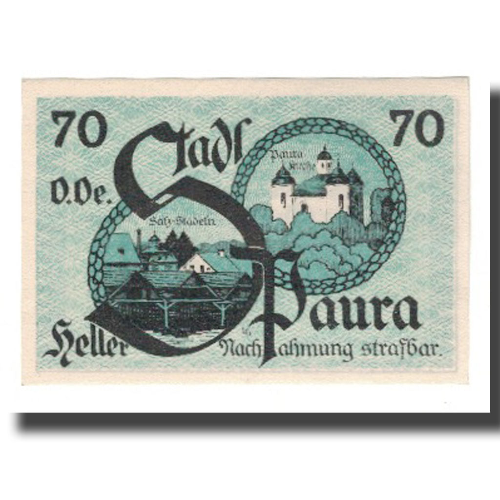 Billete, Austria, Stadl-Paura, 70 Heller, Texte 2, 1920, 1920-12-31, UNC
