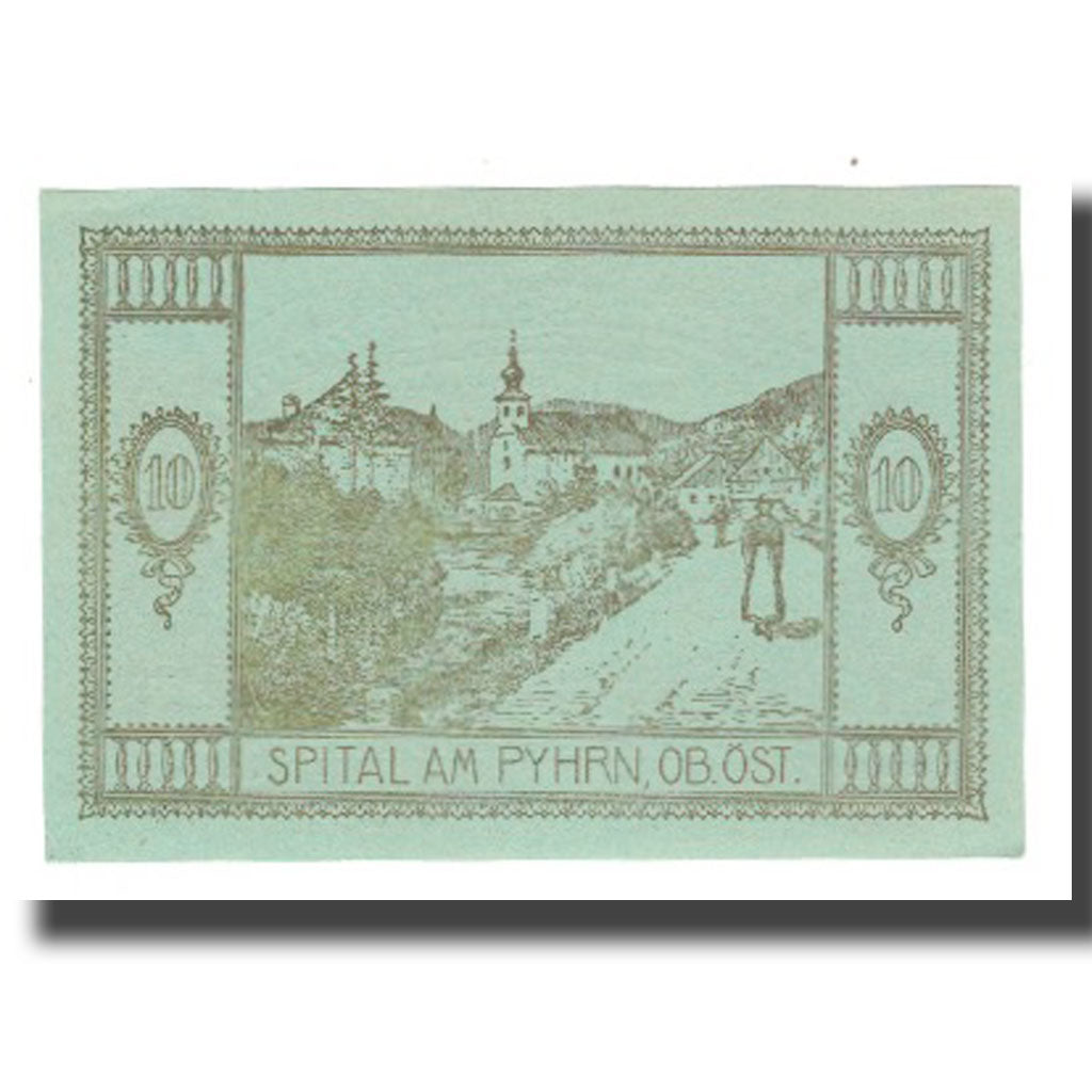 Nota, Áustria, Spital am Pyhrn, 10 Heller, texte 1, 1921, 1921-03-31