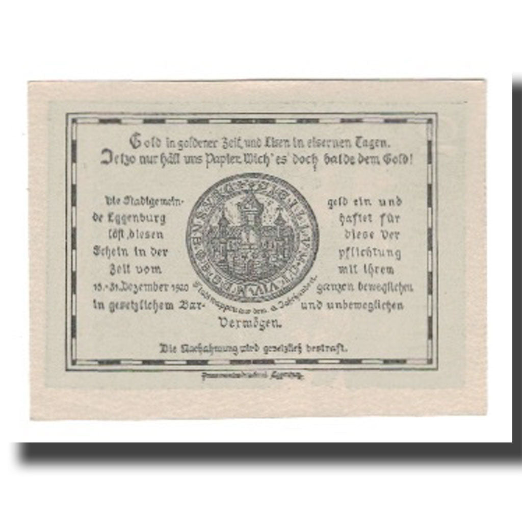 Geldschein, Österreich, Eggenburg, 10 Heller, Texte 3, 1920, 1920-12-31, UNZ