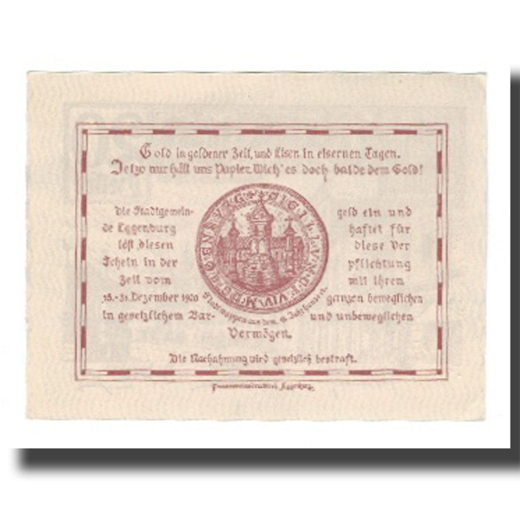 Geldschein, Österreich, Eggenburg, 20 Heller, Texte 4, 1920, 1920-12-31, UNZ