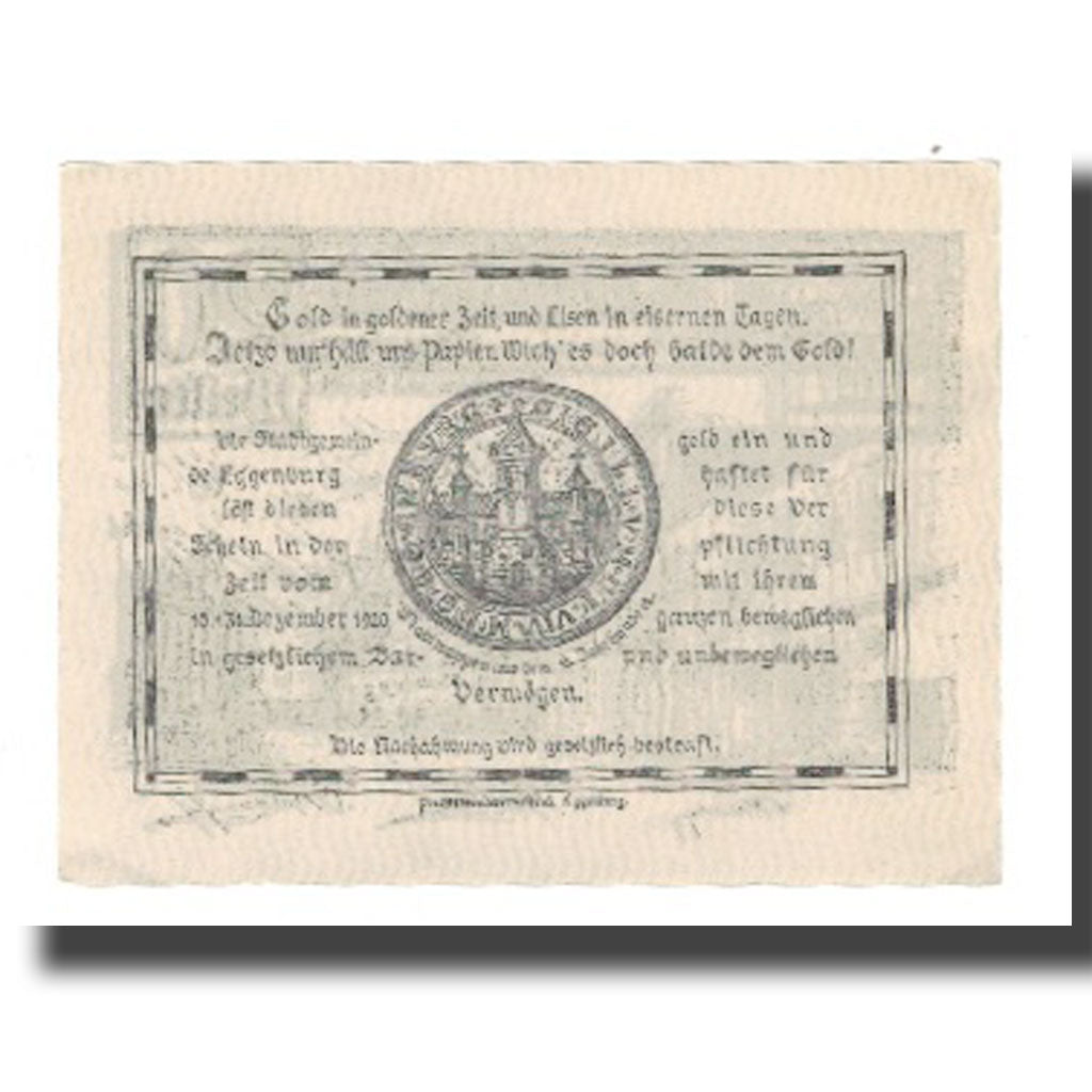 Geldschein, Österreich, Eggenburg, 20 Heller, Texte  5, 1920, 1920-12-31, UNZ