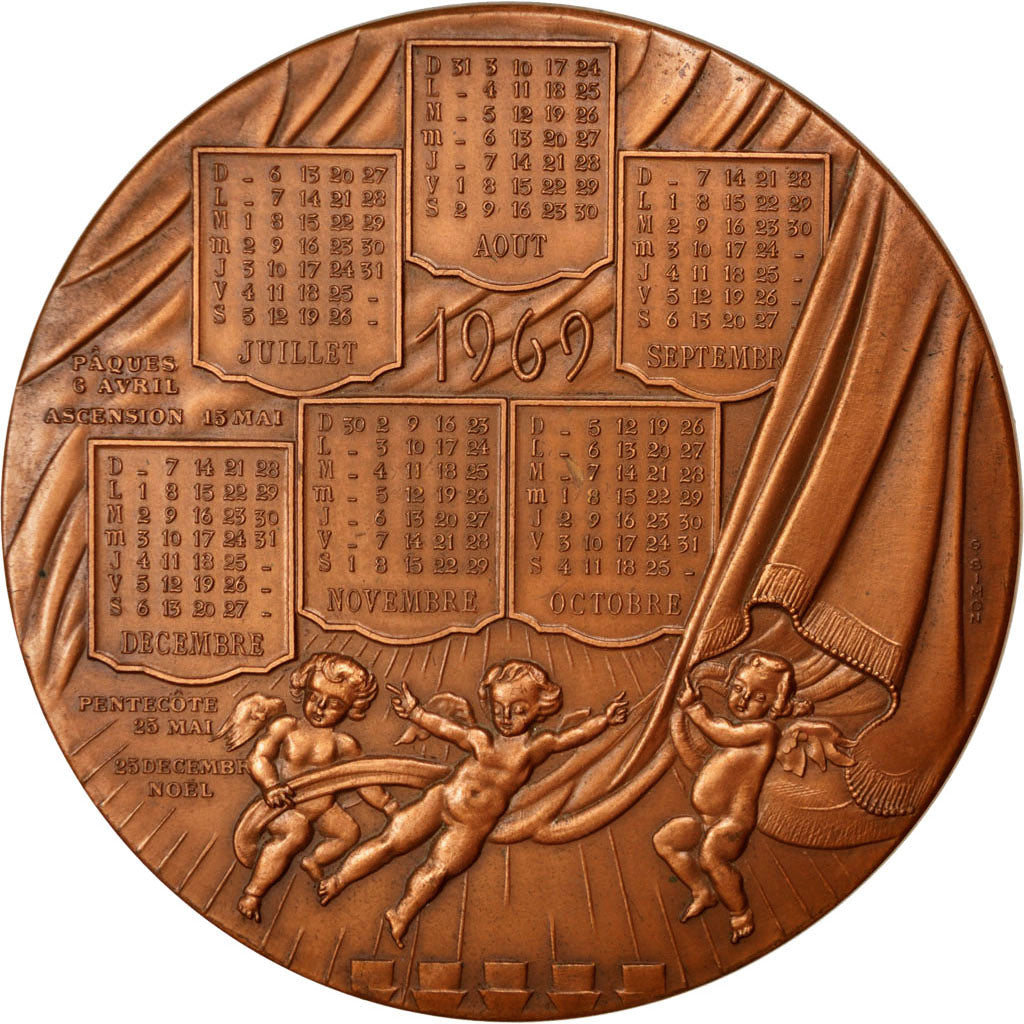 France, Medal, French Fifth Republic, Politics, Society, War, 1969, Simon