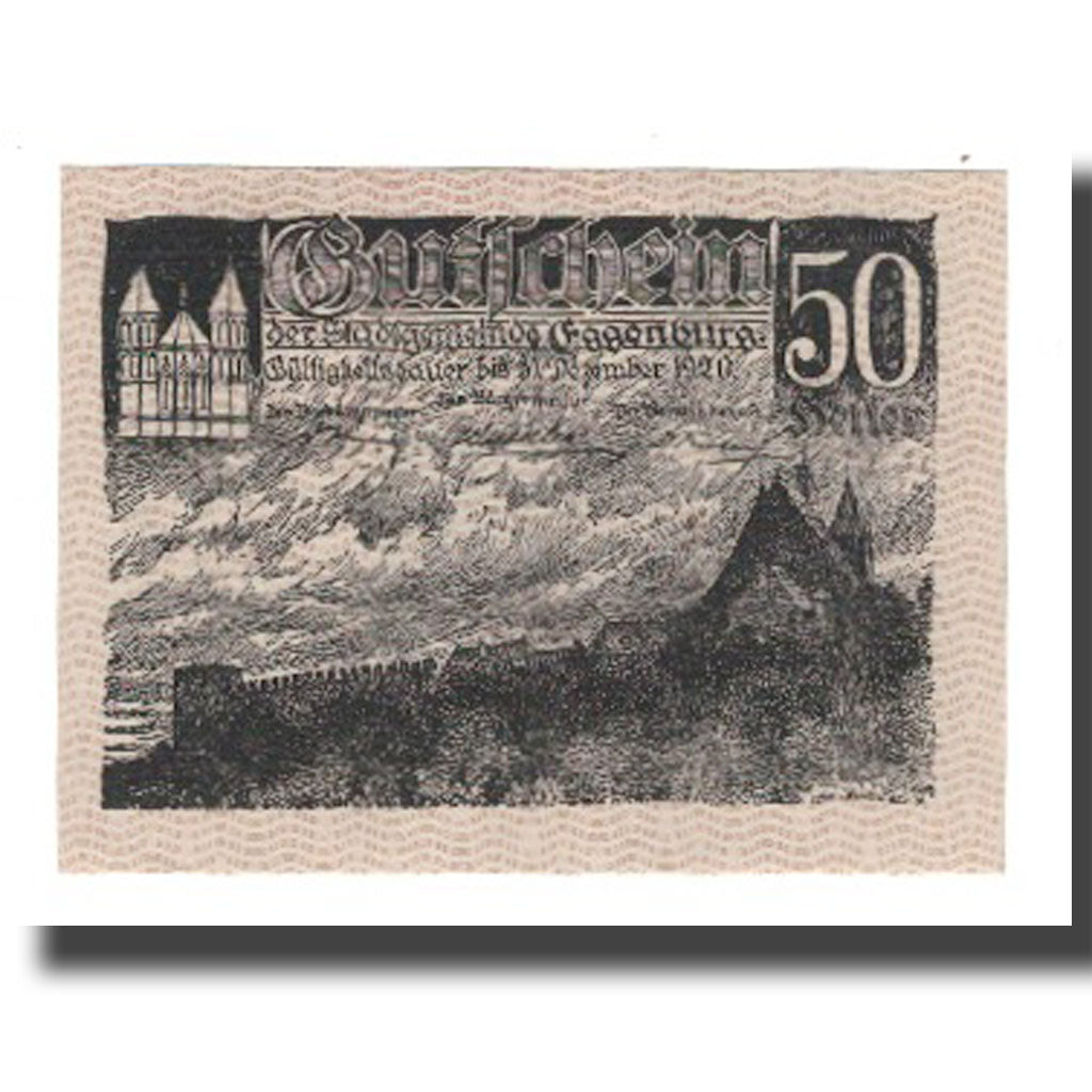 Geldschein, Österreich, Eggenburg, 50 Heller, texte 1, 1920, 1920-12-31, UNZ