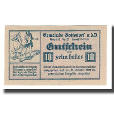 Banconote, Austria, GOTTSDORF, 10 Heller, paysage, 1921, 1921-01-31, FDS