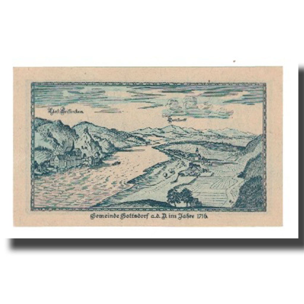 Banconote, Austria, GOTTSDORF, 50 Heller, paysage 2, 1921, 1921-01-31, FDS