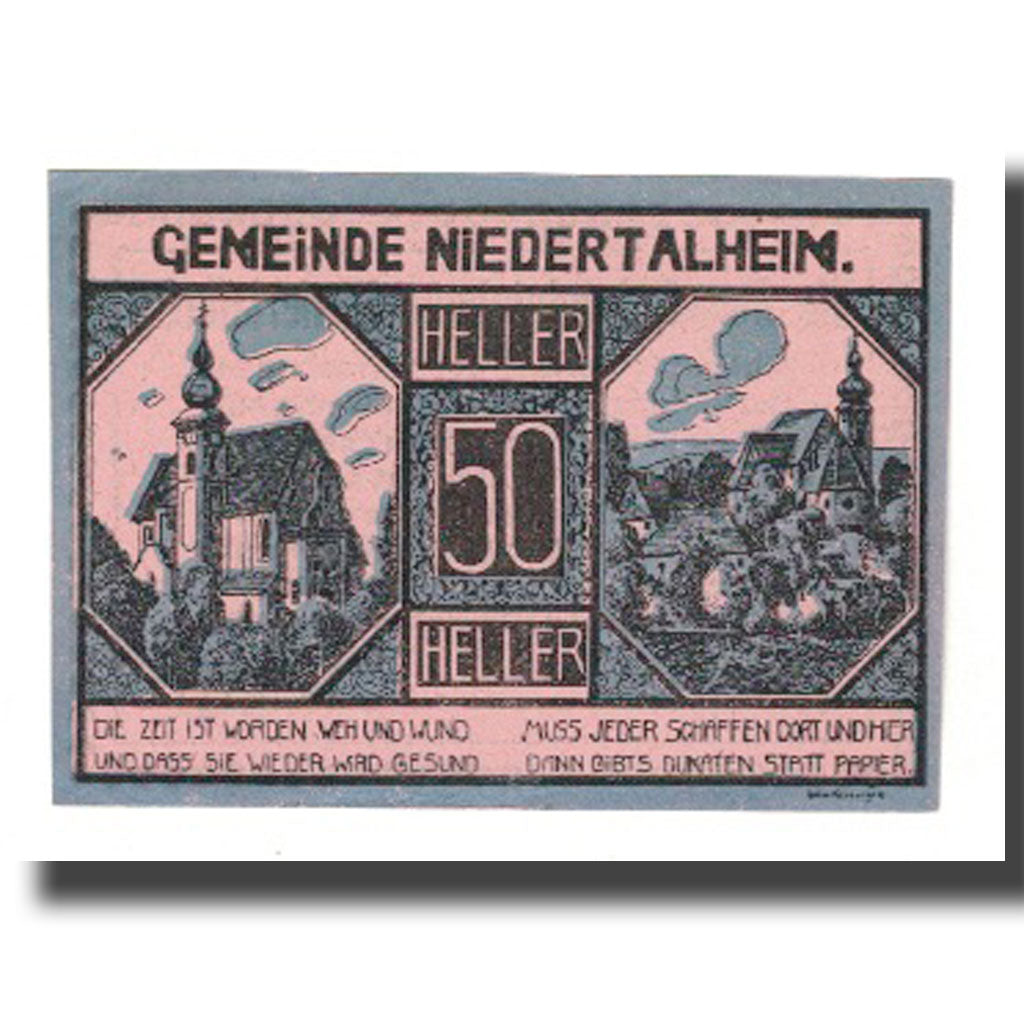 Billete, Austria, Niedertalheim, 50 Heller, texte 1, 1920, 1920-12-31, UNC