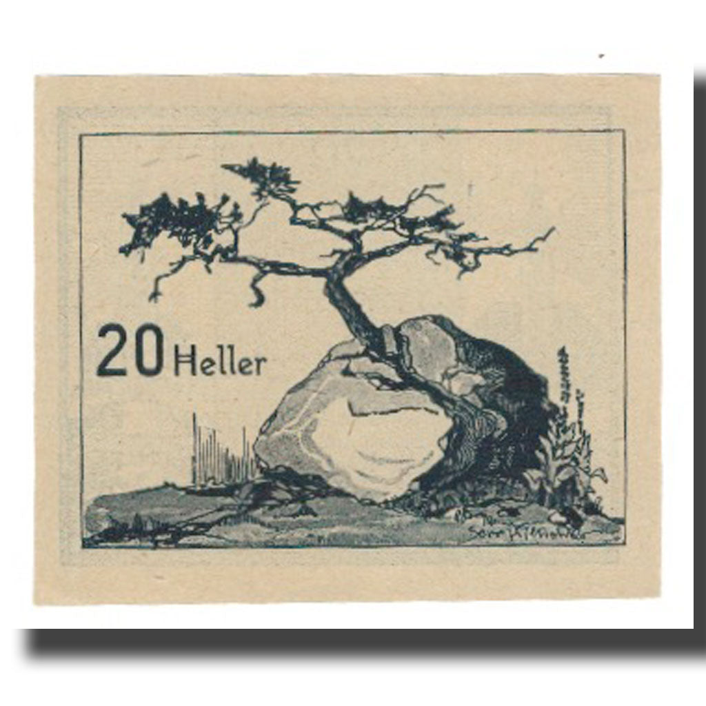 Banknote, Austria, Prägarten, 20 Heller, arbre, 1920, 1920-12-31, UNC(65-70)