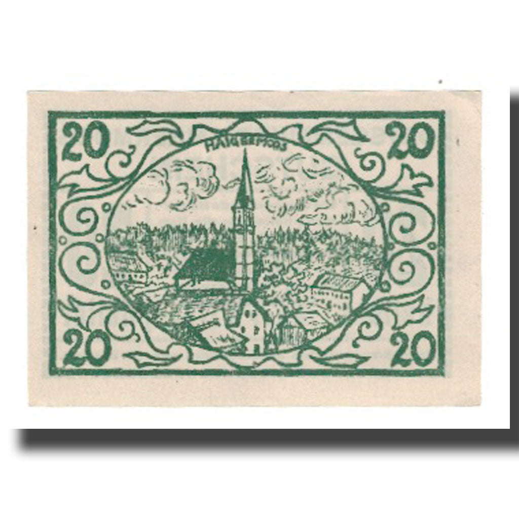 Nota, Áustria, Haigermoos, 20 Heller, paysage 1, 1920, 1920-12-31, UNC(65-70)