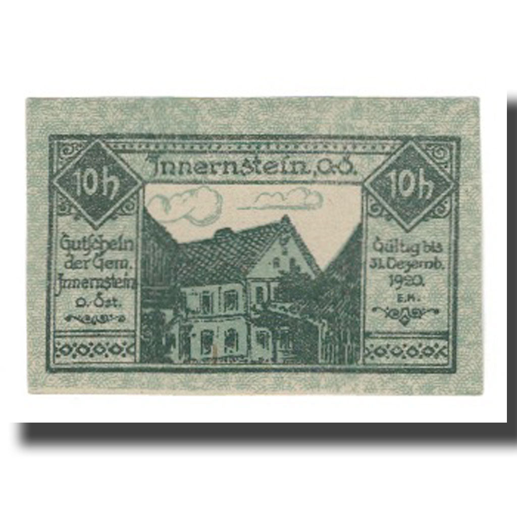 Billete, Austria, Innernstein O.Ö. Gemeinde, 10 Heller, Maison, 1920