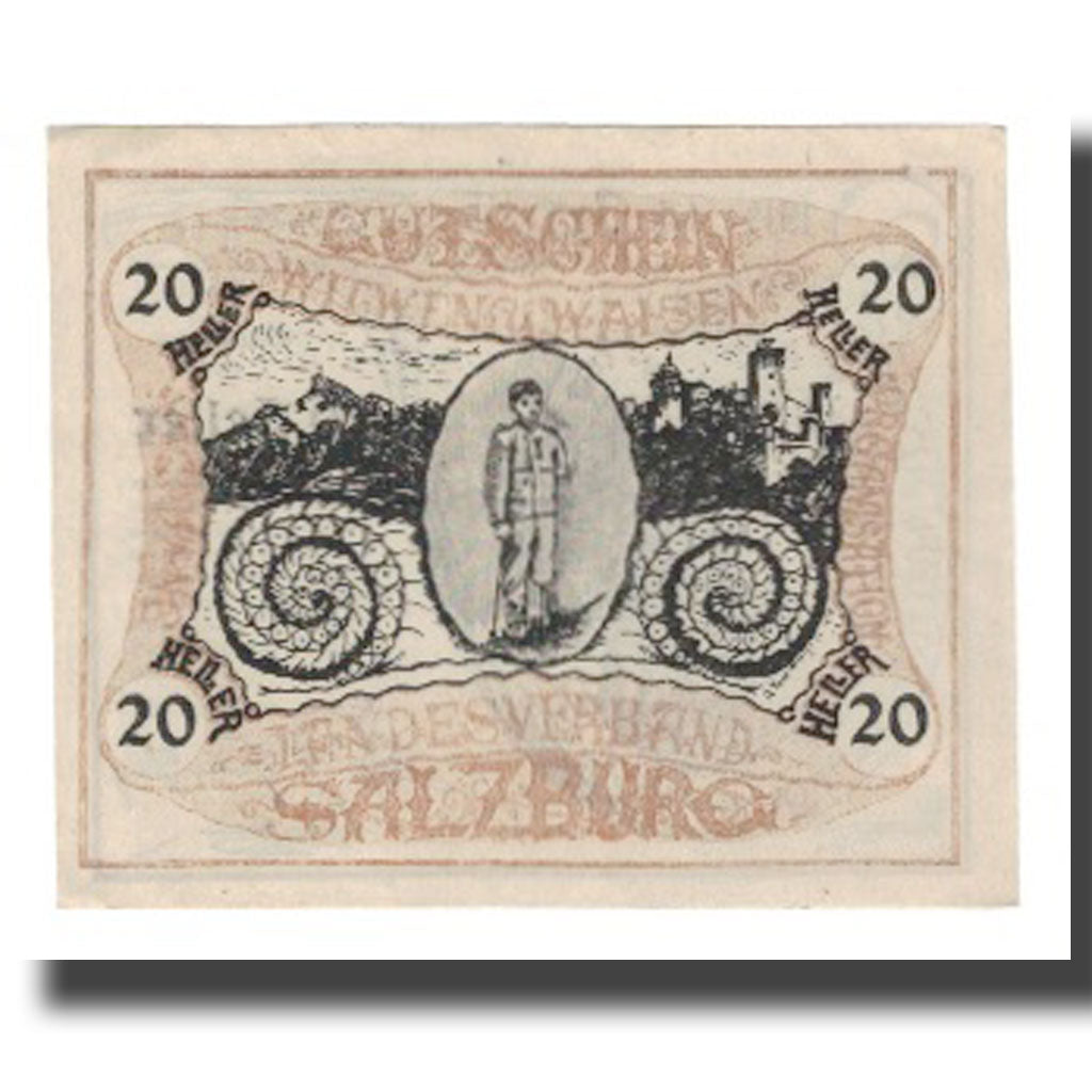 Banknote, Austria, Salzburg, 20 Heller, Texte, 1920, 1920-10-31, UNC(65-70)