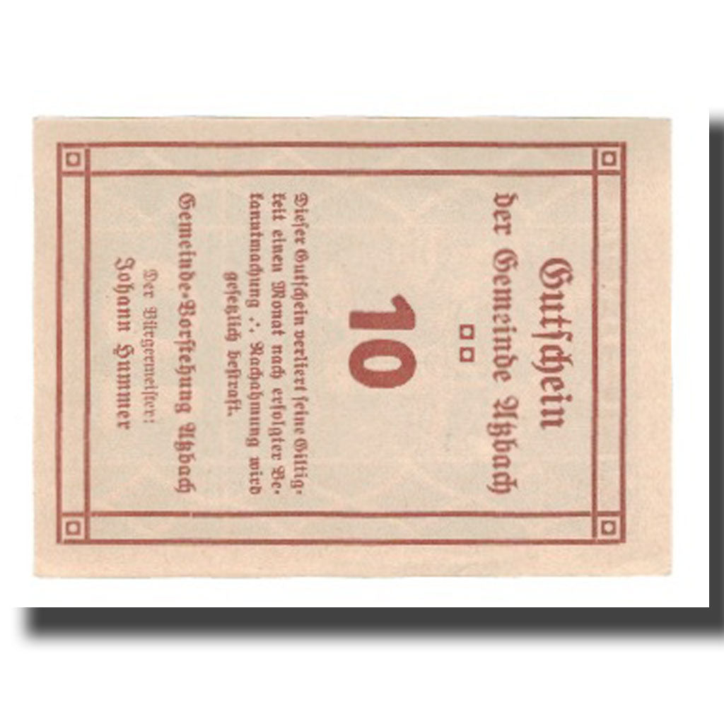 Banknote, Austria, Atzbach, 10 Heller, valeur faciale, UNC(65-70), Mehl:FS 62