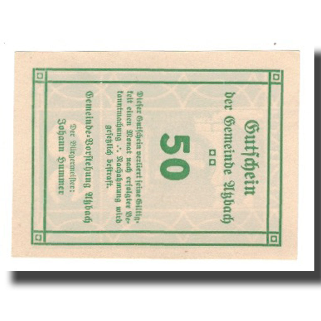 Banknote, Austria, Atzbach, 50 Heller, valeur faciale 2, UNC(65-70), Mehl:FS 62