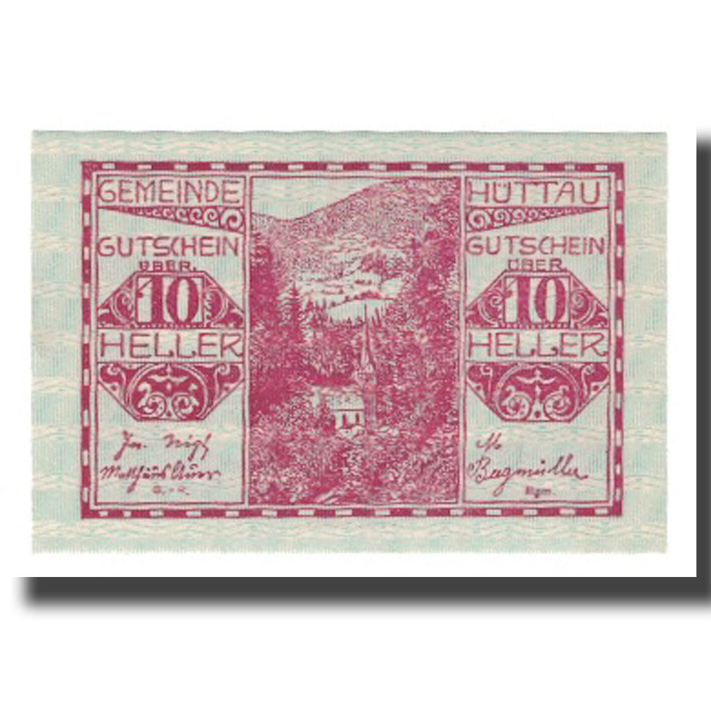 Billet, Autriche, Hüttau, 10 Heller, Texte, 1921, 1921-01-31, NEUF, Mehl:FS 401