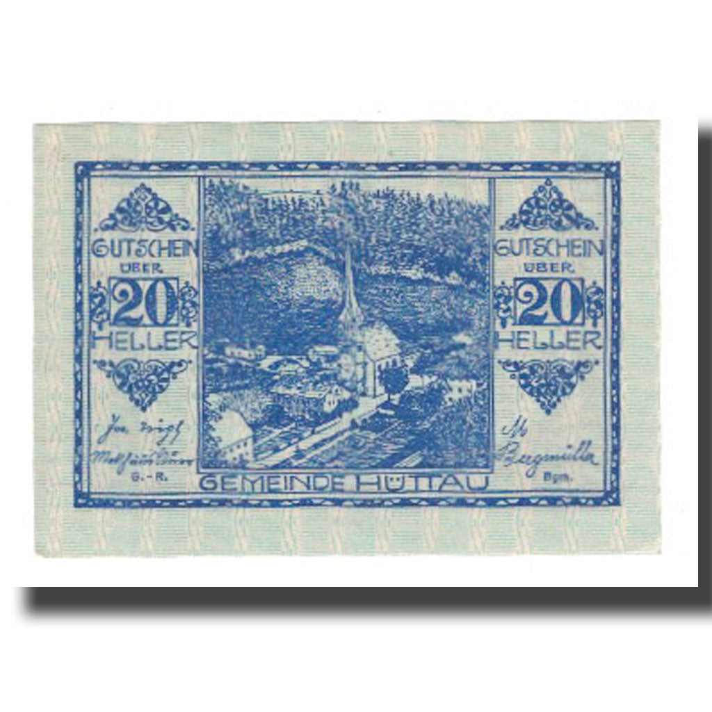 Billete, Austria, Hüttau, 20 Heller, Texte 2, 1921, 1921-01-31, UNC, Mehl:FS