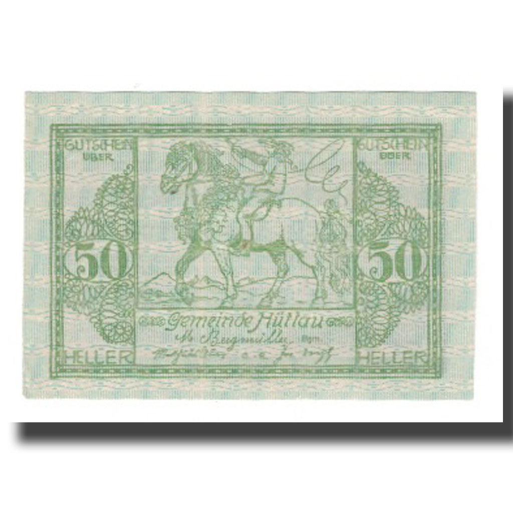 Nota, Áustria, Hüttau, 50 Heller, Texte 4, 1921, 1921-01-31, UNC(65-70)