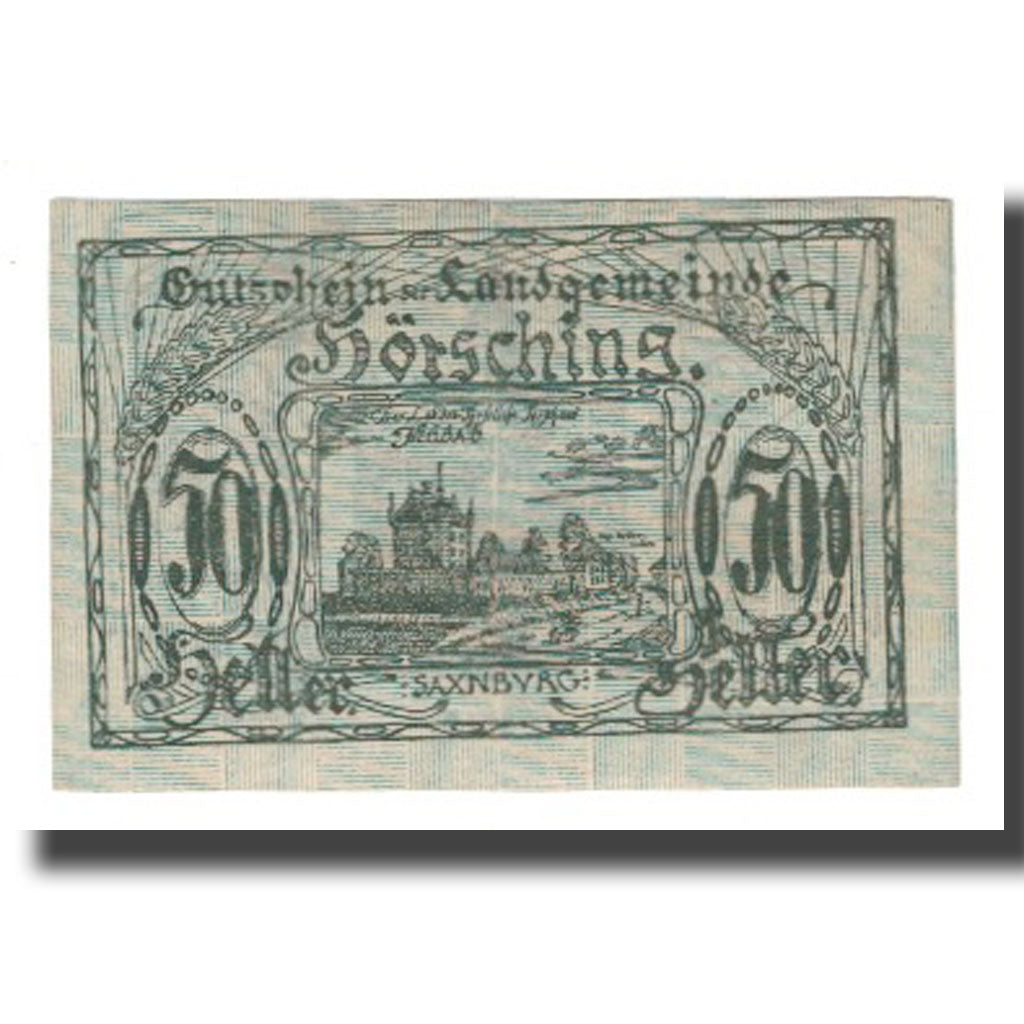 Geldschein, Österreich, Hörsching, 50 Heller, paysage, 1920, 1920-04-24, UNZ