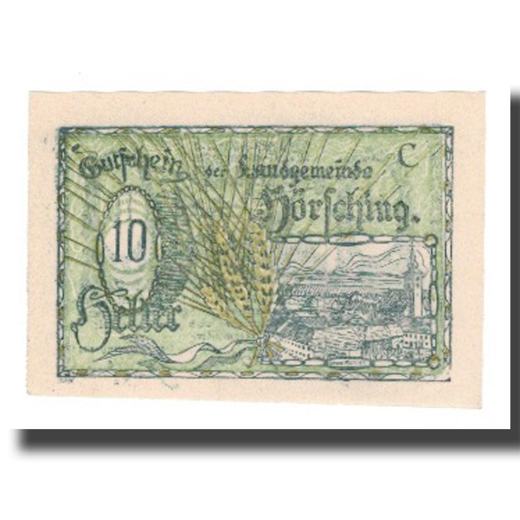 Billete, Austria, Hörsching, 10 Heller, Texte, UNC, Mehl:FS 399II