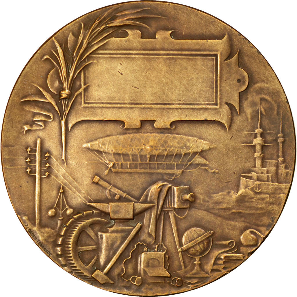 FRANCE, Sciences & Technologies, French Third Republic, Medal, 1900, AU(50-53),.