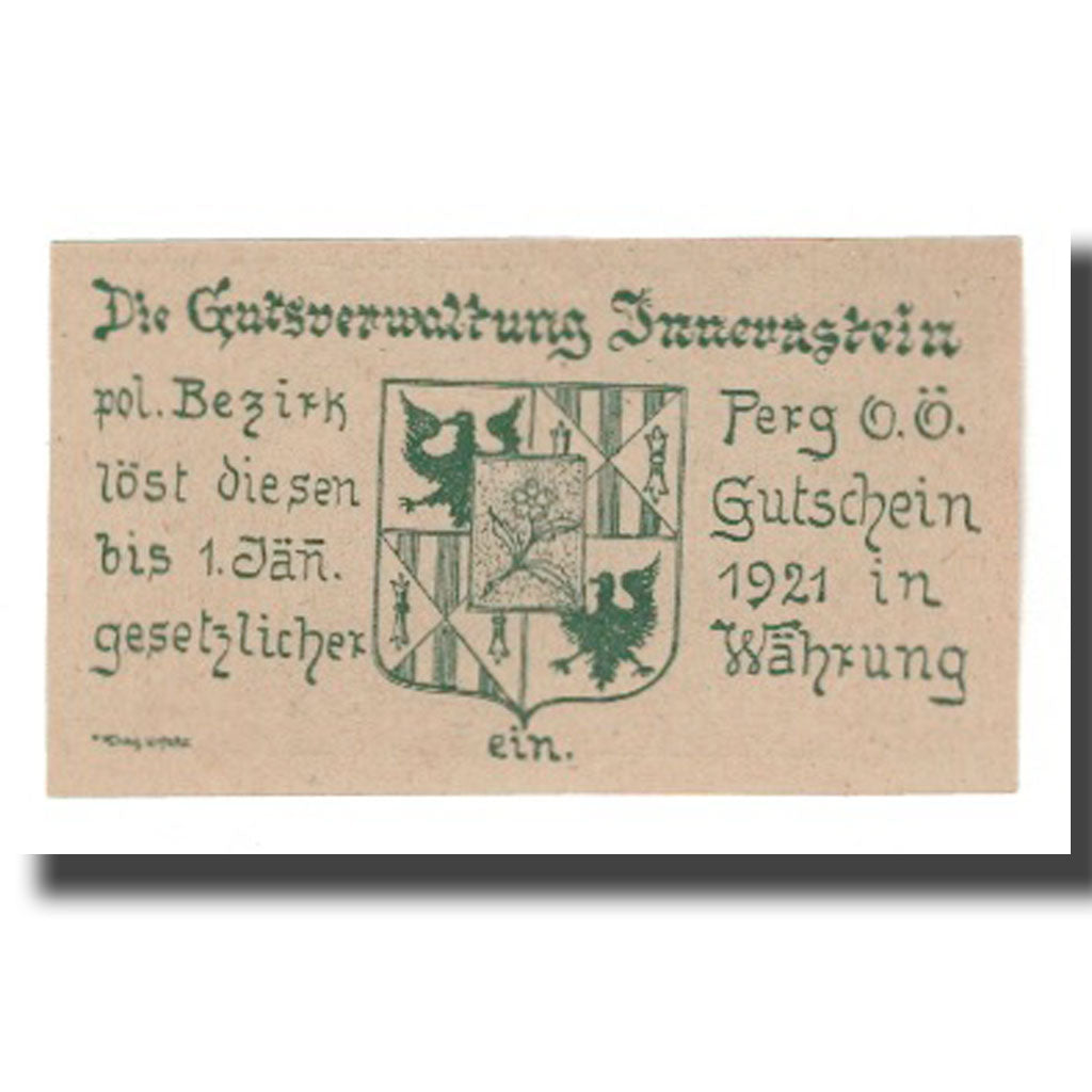Billete, Austria, Innernstein Prv. Gutsverwaltung Innernstein, 10 Heller