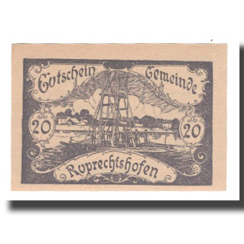Biljet, Oostenrijk, Ruprechtshofen, 20 Heller, texte 1, 1921, NIEUW, Mehl:FS 855