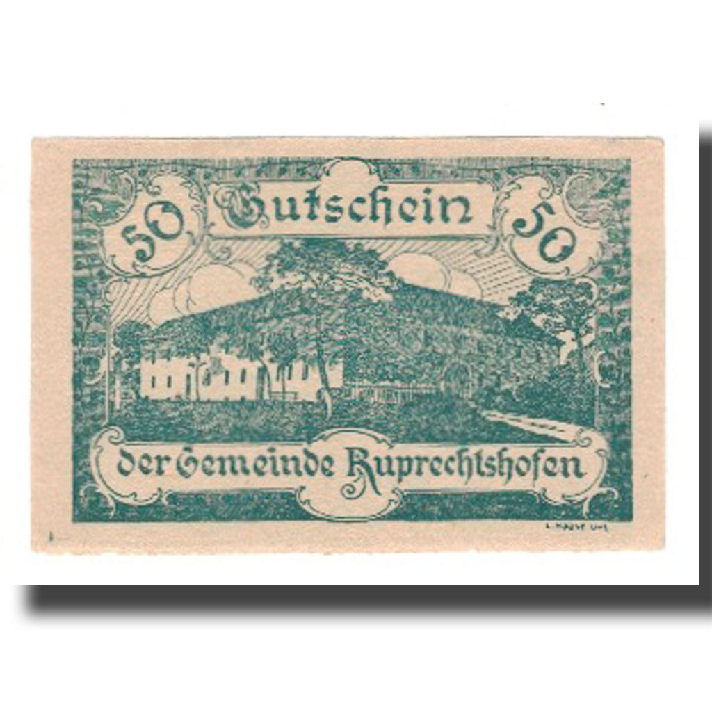 Biljet, Oostenrijk, Ruprechtshofen, 50 Heller, Texte 4, 1921, NIEUW, Mehl:FS 855