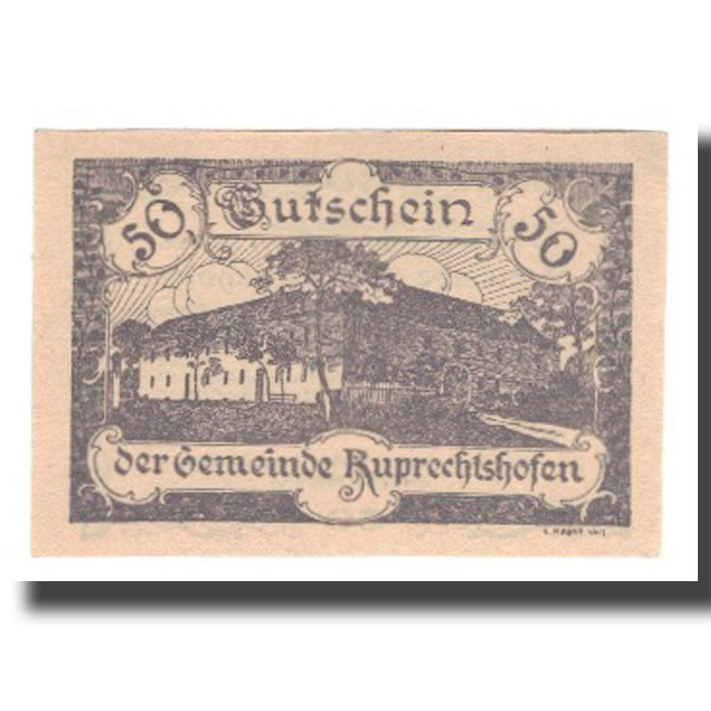 Geldschein, Österreich, Ruprechtshofen, 50 Heller, Texte  5, 1921, UNZ, Mehl:FS