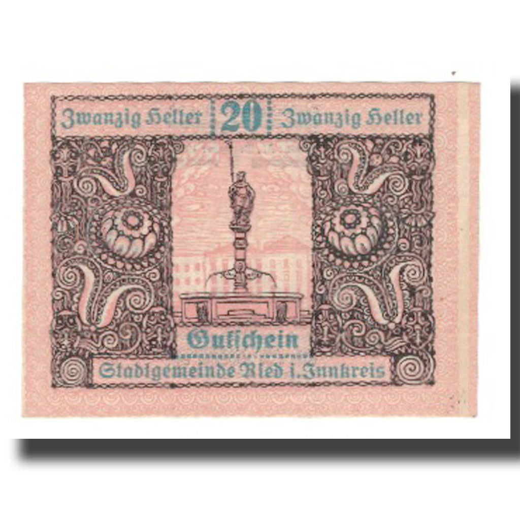 Billete, Austria, Ried im Innkreis, 20 Heller, texte 1, 1920, 1920-12-31, UNC
