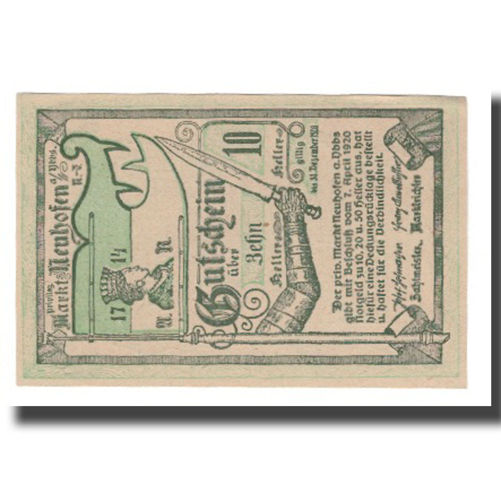 Geldschein, Österreich, Neumarkt an der Ybbs N.Ö. Marktgemeinde, 10 Heller