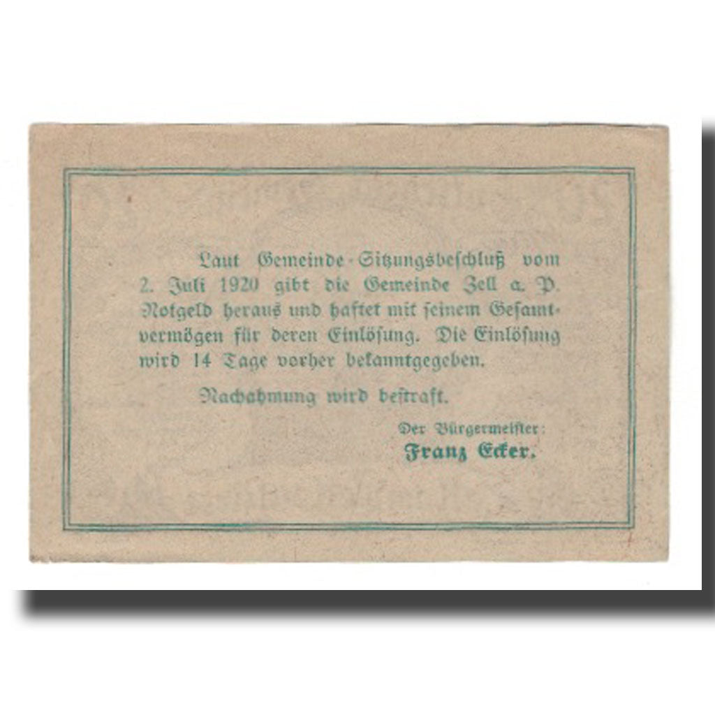 Billete, Austria, Zell am Pettenfürst, 20 Heller, Texte, 1920, 1920-07-02, EBC