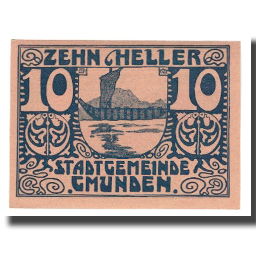 Billete, Austria, Gmunden, 10 Heller, bateau, 1920, 1920-03-31, UNC, Mehl:FS
