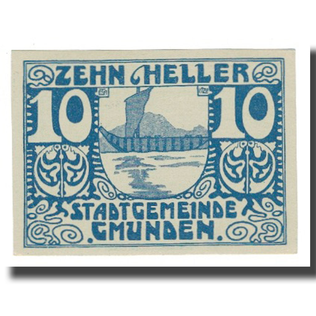 Billete, Austria, Gmunden, 10 Heller, bateau 2, 1920, 1920-03-31, UNC, Mehl:FS