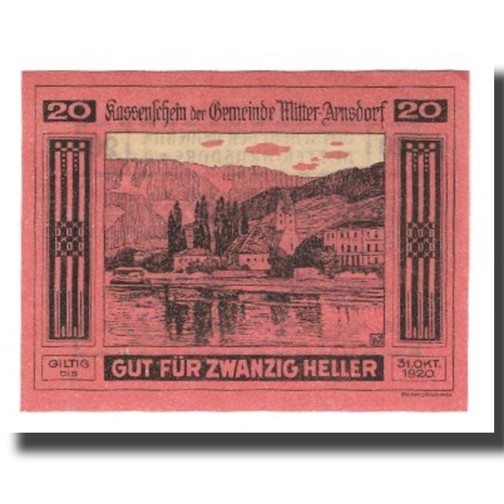 Billete, Austria, Mitter-Arnsdorf, 20 Heller, texte 1, 1920, 1920-10-31, UNC