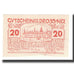 Banknote, Austria, Dross N.Ö. Gemeinde, 20 Heller, texte 1, 1920, 1920-12-31