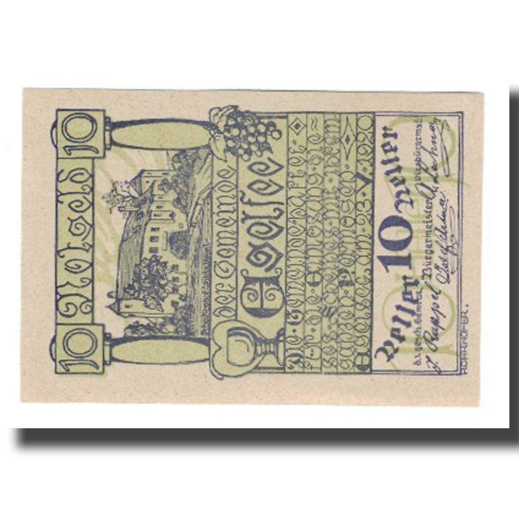Nota, Áustria, Egelsee, 10 Heller, texte 1, 1920, 1920-12-31, UNC(65-70)
