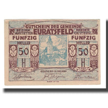 Nota, Áustria, Euratsfeld N.Ö. Gemeinde, 50 Heller, Texte 7, 1920, 1920-12-31