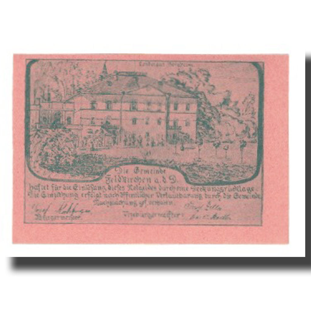 Banknot, Austria, Feldkirchen an der Donau, 20 Heller, batiment 1, Undated