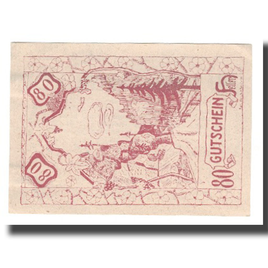 Billet, Autriche, Lebing O.Ö. Gemeinde, 80 Heller, texte 1, 1920, 1920-12-31